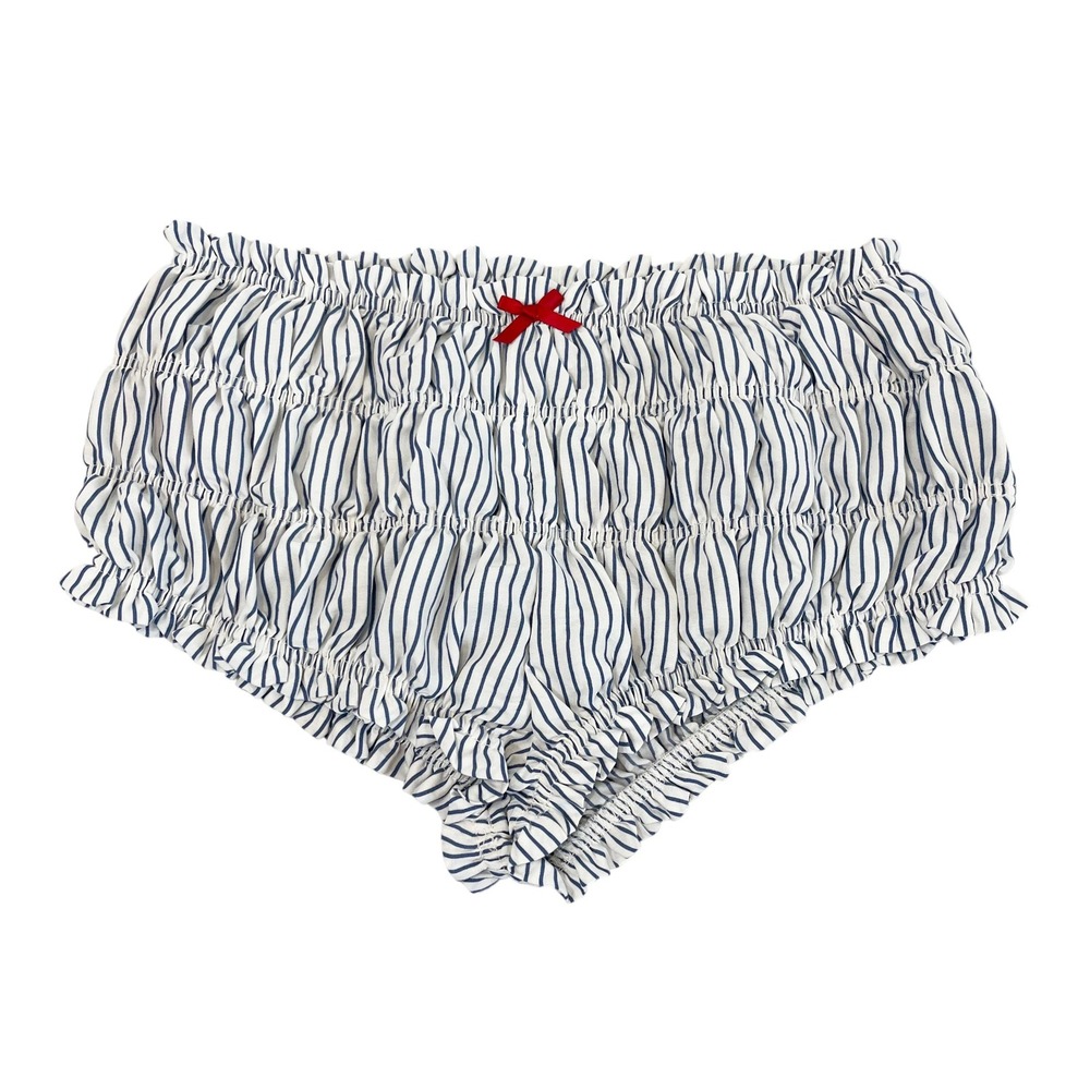 Kacey Musgraves Lee Blue White Striped Ruffle Bloomers Shorts Red Bow Size Small
